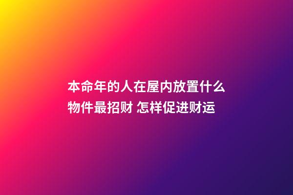 本命年的人在屋内放置什么物件最招财 怎样促进财运